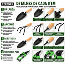 Kit Completo de Jardinagem 4 Peças com Tesoura de Poda conjunto para jardim flor plantas ferramentas para areia adubo
