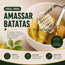 Kit Cozinha Descascador de Legumes Amassador de Batatas Espremedor de Limão e Alho em Aço Inox
