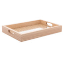 Bandeja Retangular em MDF com Fundo Treliça 36.5cm Lyor Bandeja Decorativa e de Servir para Sala Cozinha Decoração Ideal