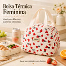 Bolsa Térmica Feminina 6,5L com Forro de Alumínio para Marmita Lanches Bebidas Trabalho Escola Piquenique