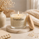 Vela Aromática Mensagem Inspiração no Vidro Decorativa Perfumada
