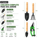 Kit Completo de Jardinagem 4 Peças com Tesoura de Poda conjunto para jardim flor plantas ferramentas para areia adubo