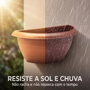Kit com 10 Vasos Meia Lua de Parede 5L com Instalação Fácil