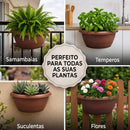 Kit com 10 Vasos Meia Lua de Parede 5L com Instalação Fácil