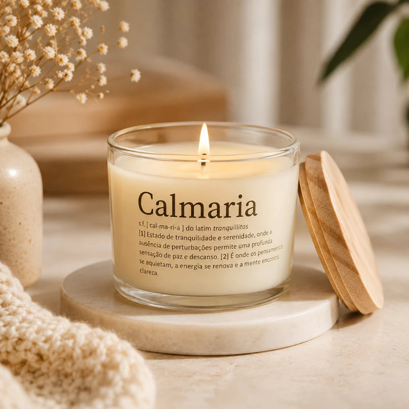 Vela Aromática Mensagem Inspiração no Vidro Decorativa Perfumada