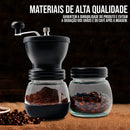 Moedor de Café C/ Manivela Giratória Moagens Ajustável P/ Moer Grãos Profissional - Unitermi
