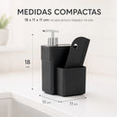 Kit Dispenser Detergente Sabão Rodinho Pia de Cozinha Suporte Esponja Bucha 3x1 Organizador