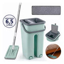 Mop Flat Esfregão Magico Limpa Facil com Balde limpa e Seca 6 Litros