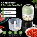 Mini Processador Triturador Sem Fio Elétrico 250ML De Alimentos Para Legumes Alho