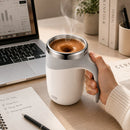 Caneca Mixer Automática Recarregável   Misturador Magnético para Café Leite Chocolate com TampaUSB