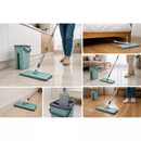 Mop Flat Esfregão Magico Limpa Facil com Balde limpa e Seca 6 Litros