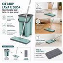 Mop Flat Esfregão Magico Limpa Facil com Balde limpa e Seca 6 Litros