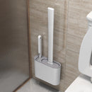 Escova Sanitária de Silicone 2 em 1 com Suporte Escova para Vaso Sanitário e Cantos Limpeza Profunda