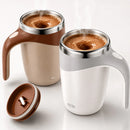 Caneca Mixer Automática Recarregável   Misturador Magnético para Café Leite Chocolate com TampaUSB