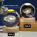 Luminária De Mesa Bola De Cristal Vidro Led Abajur modelo Planeta Saturno, Sistema Solar, Galáxia