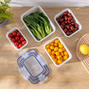 Kit 3 Organizadores Potes Hermetico Geladeira 850ML/1750ML/3300ML Alimentos Vegetais