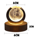 Luminária De Mesa Bola De Cristal Vidro Led Abajur modelo Planeta Saturno, Sistema Solar, Galáxia