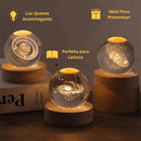 Luminária De Mesa Bola De Cristal Vidro Led Abajur modelo Planeta Saturno, Sistema Solar, Galáxia