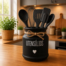 Porta Utensílios Cozinha Porta Talheres Bancada Organizador Moderno Decoração Resistente Redondo